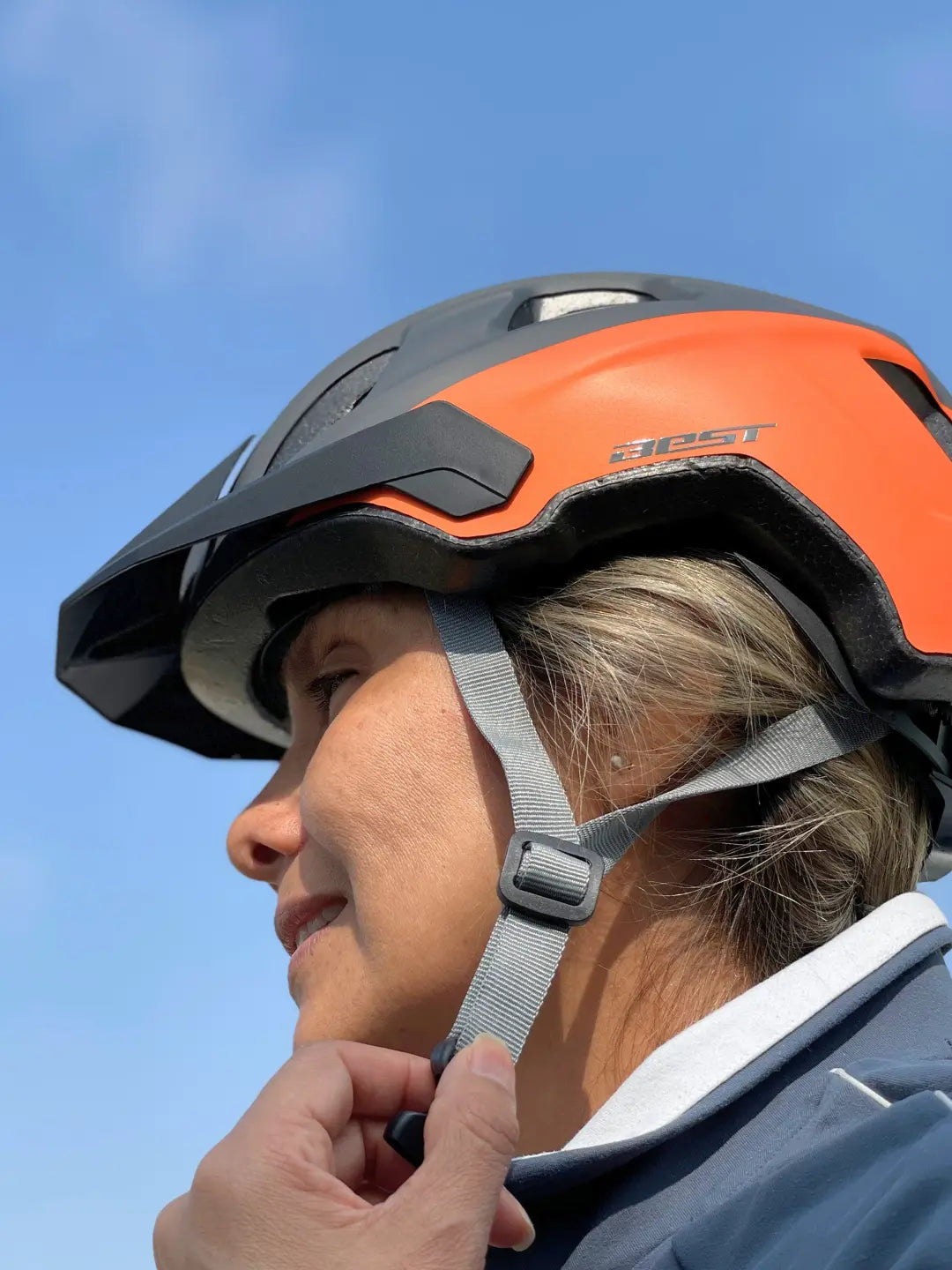 Casco de Enduro Best Gris/Naranja