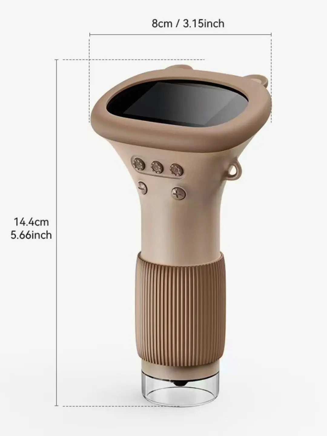 Microscopio de bolsillo con luz LED para niños – Aumento 60x a 120x