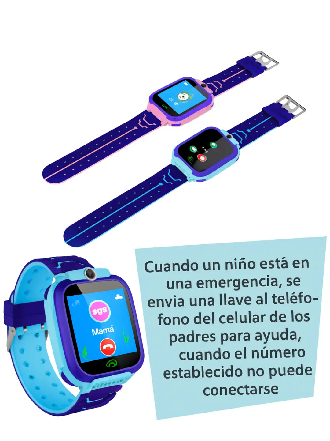 Smartwatch Infantil con Cámara, Juegos y Alarma SOS