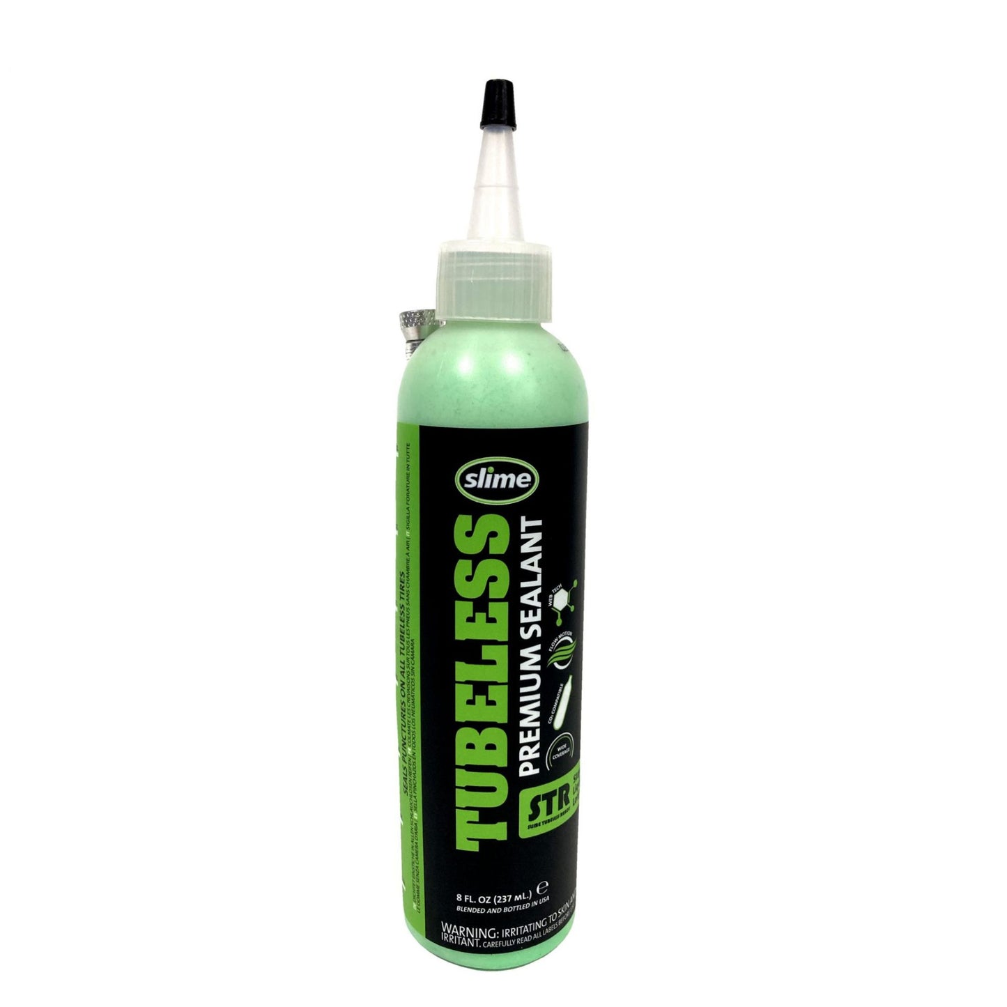 Sellador sin cámara Slime para neumáticos - Botella de 237 ml, ecológico y eficaz.