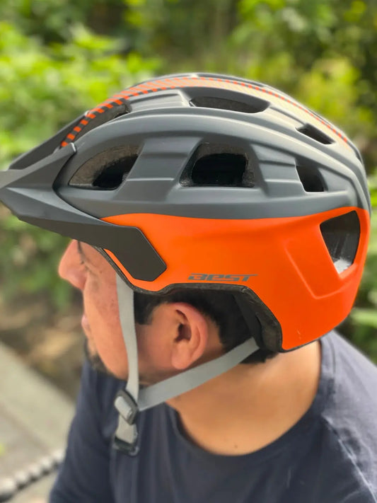 Casco de Enduro Best Gris/Naranja