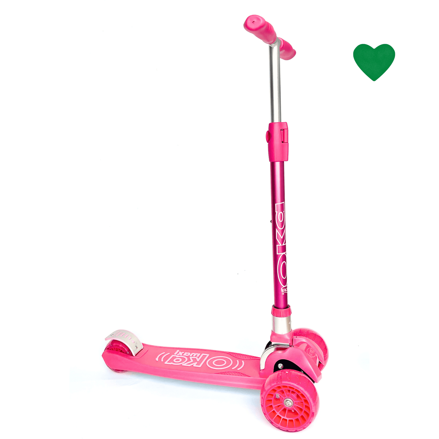 Scooter Plegable con Luz para Niños Color Rosa