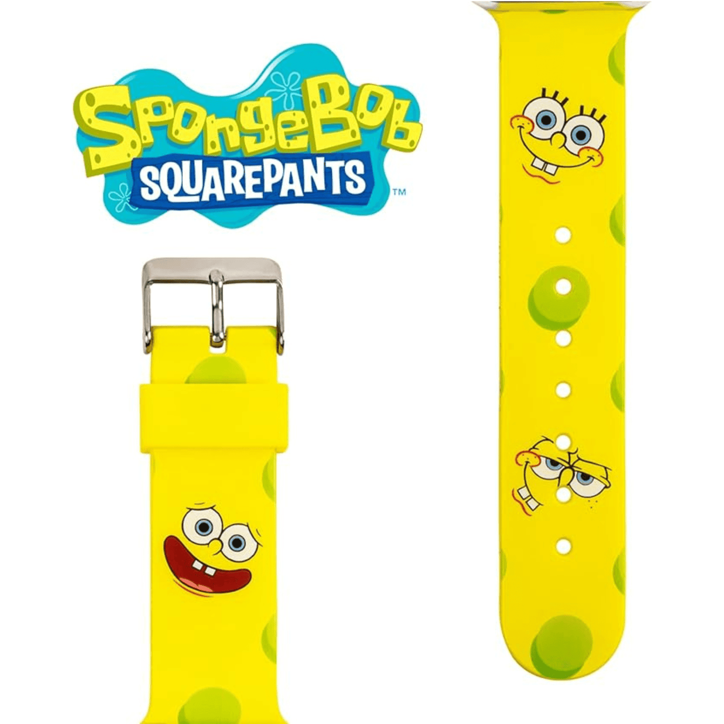 Reloj LED Bob Esponja - Correa Amarilla, Pantalla Digital
