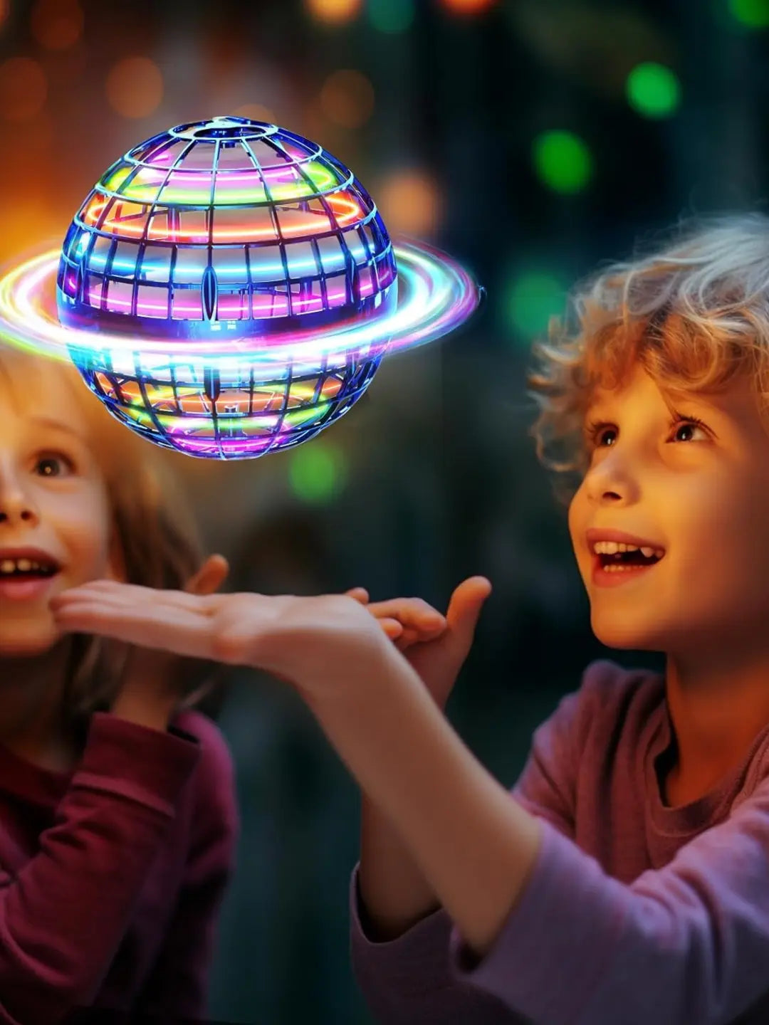 Bola Voladora LED 360° para Niños – Mini Dron Juguete Recargable