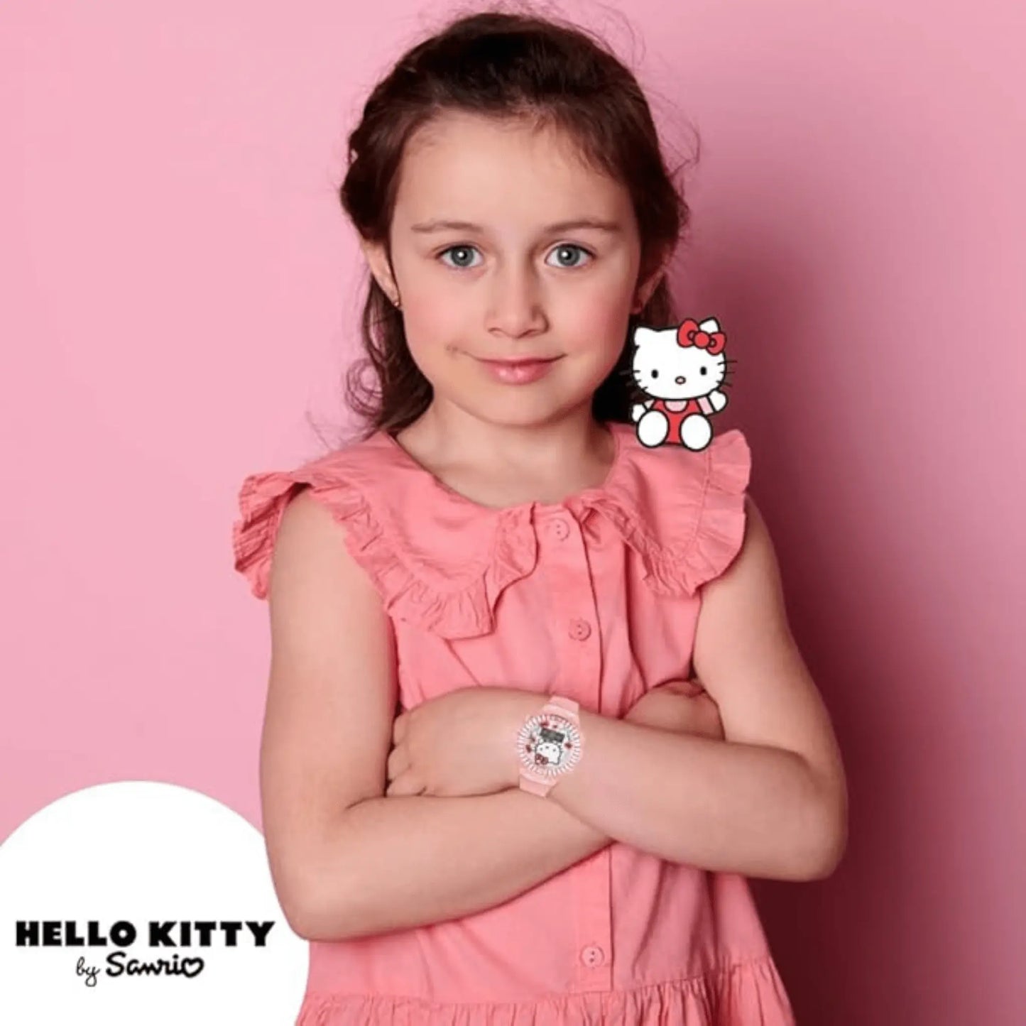 Reloj Digital Hello Kitty para Niñas Color Rosa