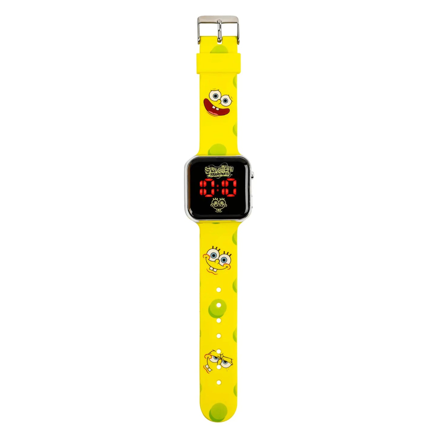 Reloj LED Bob Esponja - Correa Amarilla, Pantalla Digital